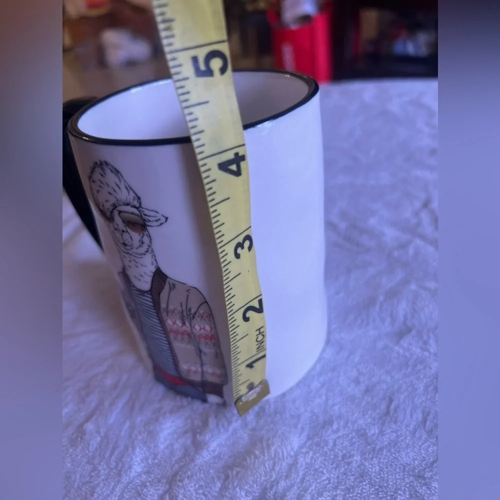 Llama Coffee Cup Signature Housewares Oversized Mug Llama Sweater Stoneware